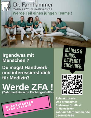 Plakat Zahnarztpraxis Dr. Johannes Farnhammer
